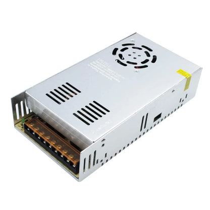 DC 24V LED Switching Power Supplies 350W–600W, AC 110/220V Input, High Power LED Driver Transformer, Cooling Fan Metal Case, CE/FCC/RoHS Certified