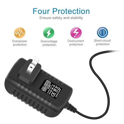 DC 12V Plug-in Power Adapter with On/Off Switch, 36W, US Plug, Black/White Housing, 100–240V AC Input - Power Supply for LED Lighting and Portable Devices