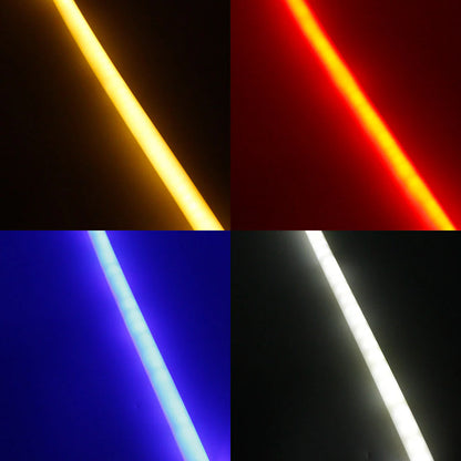 I-3E Series ⏀20mm 3-Side Emitting LED Neon Tube Housing | S20D Silicone Neon Tube | IP67 Waterproof | 10mm PCB Width | 16.4FT/5M | Outdoor Facade Event Lighting
