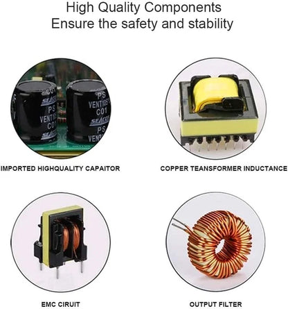 DC 24V LED Switching Power Supplies 350W–600W, AC 110/220V Input, High Power LED Driver Transformer, Cooling Fan Metal Case, CE/FCC/RoHS Certified