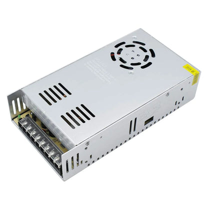 DC 24V LED Switching Power Supplies 350W–600W, AC 110/220V Input, High Power LED Driver Transformer, Cooling Fan Metal Case, CE/FCC/RoHS Certified