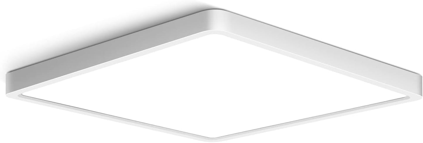 AC 110–130V | 12 Inch 24W Modern Square Ceiling Light – White / Black | 3000K / 4500K / 5000K / 6500K | Flush Mount Ceiling Light for Apartment & Commercial Spaces – Local Stock (US)