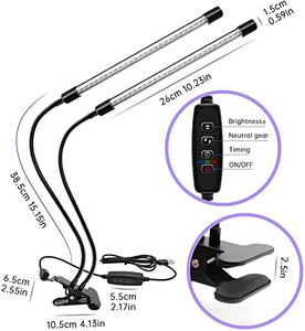 inShareplus LED UV Lamp Dual Head, 20W Light with Clip, Glow in The Dark, 395nm-405nm Black Light for Party, Stage, Paint, Collection, Cure 3D Printer Resin [Energy Class F]