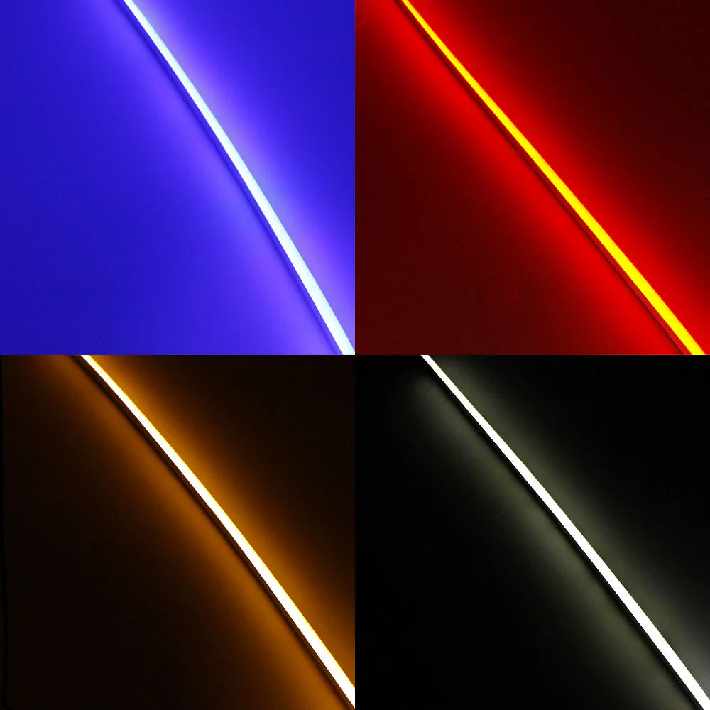 I-TE Series 6×6mm Top Emitting LED Neon Tube Housing | S0606 Soft Neon Tube Housing | IP67 Waterproof | 3mm PCB Width | 16.4FT/5M | Mini Cabinet Lighting