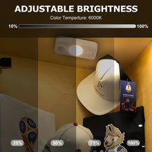 Laden Sie das Bild in den Galerie-Viewer, LightingWill Rechargeable LED Motion Sensor Lights (8-Pack) | Warm White / Pure White, Stick-On Cabinet &amp; Closet Lights, USB Charging, No Wiring Needed