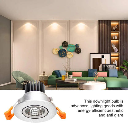 3W Adjustable COB LED Downlight - 2700K–6000K - White/Black/Gold/Silver Housing - TRIAC Dimmable - 100–130V / 200–240V AC - 4-Pack - Ambient & Accent Lighting