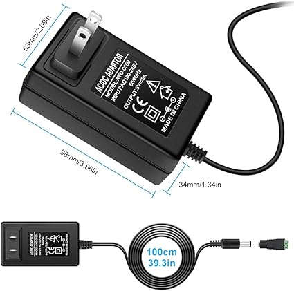 DC 5V 25W Plug-in Power Adapter - US Plug AC Power Supply for LED Strip Lights, Decorative Lighting and Electronic Devices