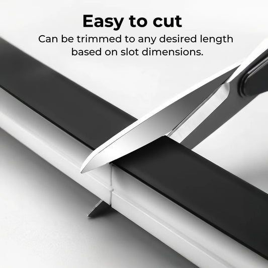 Q-TE Series 16×16mm Top Emitting LED Neon Tube Housing | S1616-T Black Quick Install Flexible Neon Tube Housing | Max Strip Width ≤12mm | 16.4FT/5M | LED Signage Cove Lighting