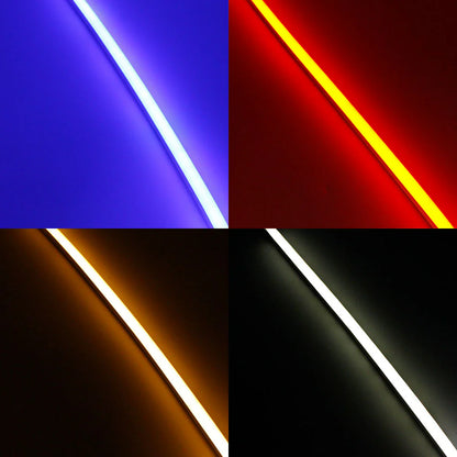I-SE Series 8×17mm Side Emitting LED Neon Tube Housing | S0817 LED Neon Tube Profile | IP67 Waterproof | 8mm PCB Width | 16.4FT/5M | Cabinet Edge Lighting