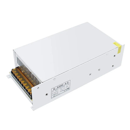 DC 24V LED Switching Power Supplies 350W–600W, AC 110/220V Input, High Power LED Driver Transformer, Cooling Fan Metal Case, CE/FCC/RoHS Certified