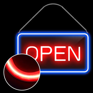 inSharePlus LED Neon Open Sign, 16"x 9" Open Sign for Business, Ultra Bright Lighted Sign Open, Electric Light up Sign for Stores, Restaurants Offices Retail Shops Window Storefronts (Horizontal)…