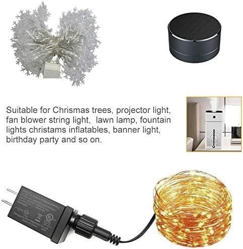 2.7W IP44 Class 2 Plug-in Power Adapter, AC 100–240V to DC 4.5V Adapter Transformer - Waterproof Power Supply for Outdoor String Lights, Holiday Decorations and Decorative Lighting
