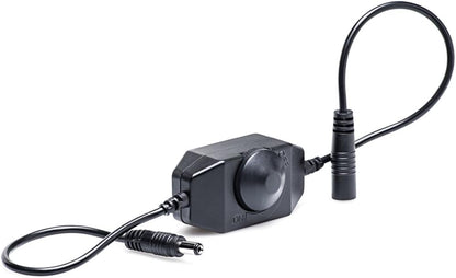 inSharePlus Mini-Inline-LED-Dimmschalter DC 12 V 2 A PWM mit DC-Buchse 5.5/2.1-Anschluss für einfarbige 3528 5050 LED-Lichtstreifen (1 Packung, Schwarz) 