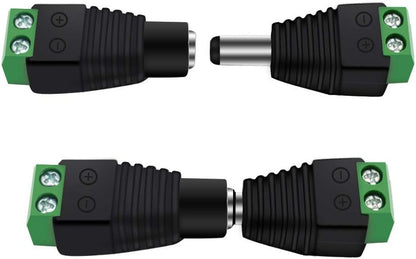 inShareplus 10 Paar 12-V-Stecker und -Buchse, 2,1 x 5,5 mm, DC-Stromanschlussstecker, Adapterstecker für CCTV-Überwachungskamera, LED-Lichtstreifen 