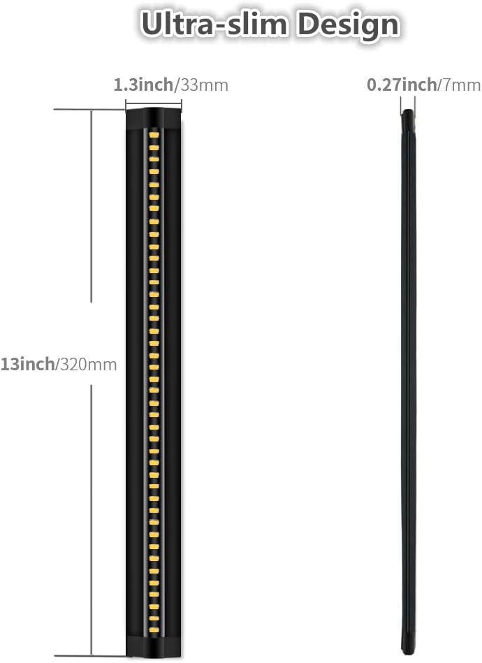 inShareplus Ultra Thin Dimmable LED Under Cabinet Lighting 32cm/13in Nature White 450LM CRI90 with All Accessories Under Counter Lights Kit, Closet Light bar