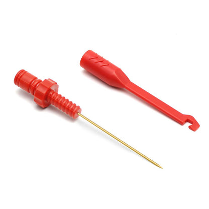 inShareplus Elektronischer Draht-Piercing-Sondenclip 2 mm für Kfz-Diagnosetester-Werkzeug, Isolierung der Drahtrückseiten-Sondenstifte zur Kfz-Schaltkreiserkennung, Schwarz und Rot, 2er-Pack 