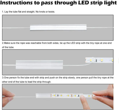 I-TE Series 5×13mm Top Emitting LED Neon Tube Housing | S0513 Flexible Neon Tube Housing | IP67 Waterproof | 10mm PCB Width | 16.4FT/5M | Bedroom Mirror Accent Lighting | Local Stock US/UK/DE