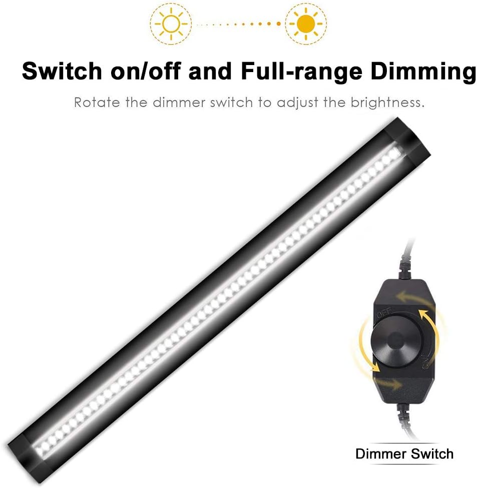 inShareplus Ultra Thin Dimmable LED Under Cabinet Lighting 32cm/13in Nature White 450LM CRI90 with All Accessories Under Counter Lights Kit, Closet Light bar
