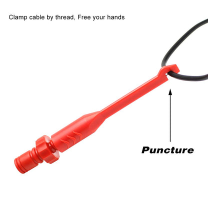 inShareplus Elektronischer Draht-Piercing-Sondenclip 2 mm für Kfz-Diagnosetester-Werkzeug, Isolierung der Drahtrückseiten-Sondenstifte zur Kfz-Schaltkreiserkennung, Schwarz und Rot, 2er-Pack 