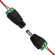 Load image into Gallery viewer, inShareplus 10 Pack 5.5 X 2.1mm Barrel Power 12V Male and Female DC Connector Adapter for CCTV Security Camera LED Strip by inShareplus