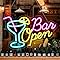 inShareplus Neon Bar Sign, Dimmable Beer Bar Open Sign for Wall Decor, USB Powered LED Neon Light for Pub, Club, Party, Nightclub, Gift
