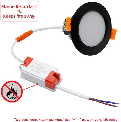 7W TRIAC Dimmable Downlight - 2700K–6000K - White/Black/Gold/Silver Finish - 100–130V / 200–240V AC - 4 Pack - Task & Everyday Lighting