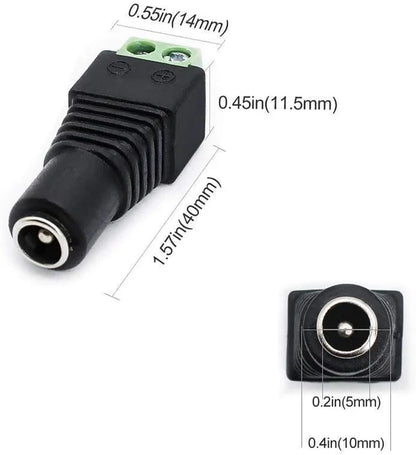 inShareplus 2er-Pack DC 24 V Netzteil, 100–240 V AC auf DC 24 Volt 1 A 24 W LED-Treiber, Niederspannungstransformator mit 5,5 mm x 2,1 mm DC-Stecker, Wandadapter für 24 V LED-Lichtstreifen, CCTV-Kamera 