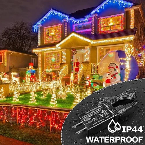 2.7W IP44 Class 2 Plug-in Power Adapter, AC 100–240V to DC 4.5V Adapter Transformer - Waterproof Power Supply for Outdoor String Lights, Holiday Decorations and Decorative Lighting