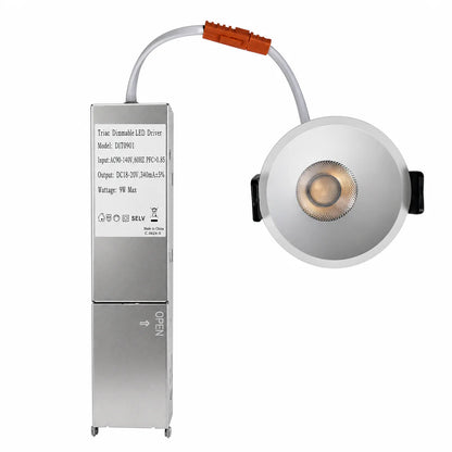 EZ-US Series Angled Reflector 9W (2.6″) Deep Anti-Glare Recessed LED Downlight | 100–130V | 4/12 Pack | 5CCT Adjustable | 24° Beam | CRI>95 | for Home & Light Commercial Use