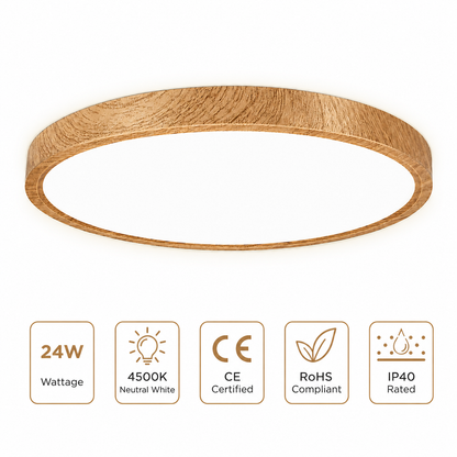 inSharepuls LED-Deckenleuchte, 5000 K Tageslichtweiß, 24 W (entspricht 240 W), 12 Zoll flache, moderne Deckenbeleuchtung, 3200 lm, Deckenlampe für Badezimmer, Veranda, Küche, Schlafzimmer, Wohnzimmer, Flur 