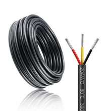 Laden Sie das Bild in den Galerie-Viewer, inShareplus 20AWG 3 x 0.5 mm² 10 m Electric Cable 3-Core Cable, 5V/12V/24V Underground Cable Tinned Copper Cable, 300V Flexible and Soft Power Cable High Temperature Resistance Extension Cable 10 m