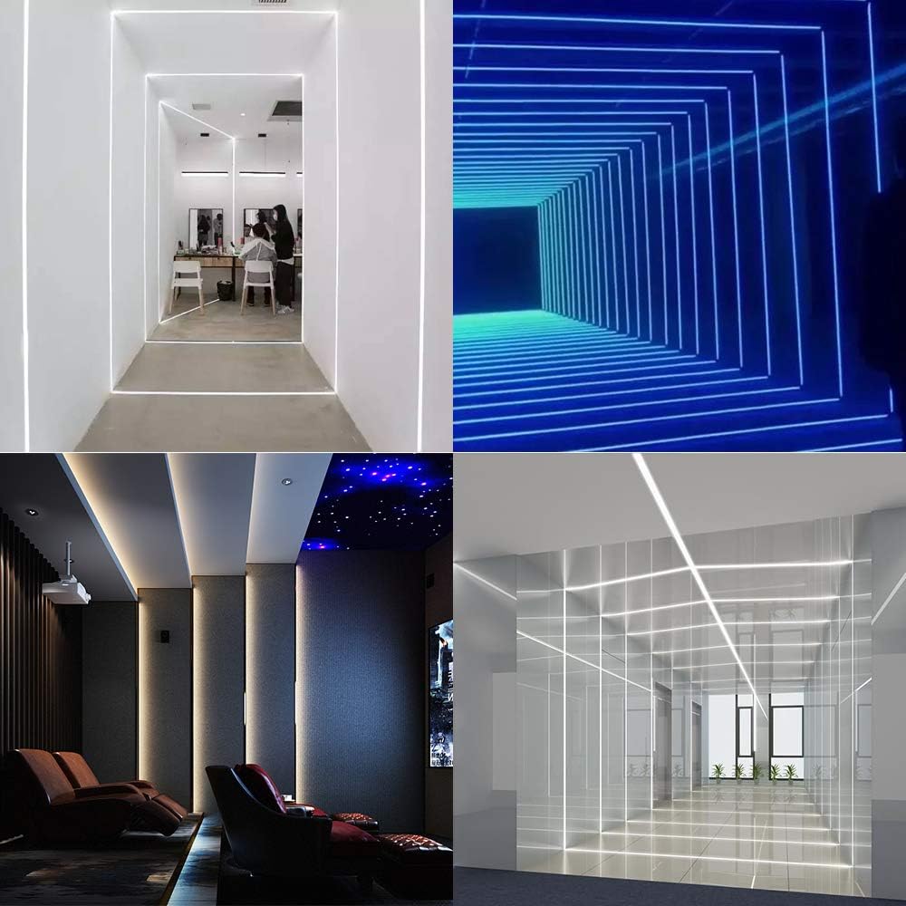 inShareplus 10 Pack, 3.3ft/1 Meter, Silver, LED Aluminum Channel System V Shape with Milk White Cover, End Caps and Mounting Clips, Aluminum Profile for LED Strip Light Installations [Energy Class F]