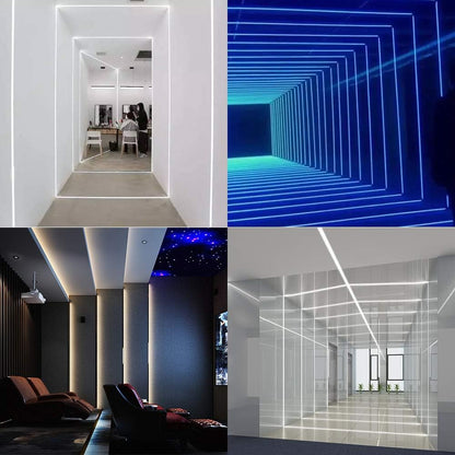inShareplus 10 Pack, 3.3ft/1 Meter, Silver, LED Aluminum Channel System V Shape with Milk White Cover, End Caps and Mounting Clips, Aluminum Profile for LED Strip Light Installations [Energy Class F]