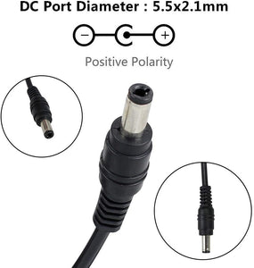 inShareplus 6-V-Niederspannungsnetzteil, Transformator, Netzadapter, 10 A, 60 Watt max., AC 100–240 V auf DC 6 V, mit 5,5/2,1 DC-Buchsenstecker 