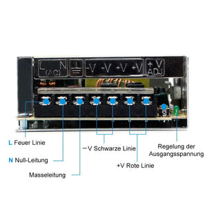 inShareplus 12 V Power Supply 15 A 180 W, DC Universal Regulated Switching Power Supply, Transformer 230 V to 12 V LED Driver, Transformer, Adapter for LED Strip Light, 3D Printer, Radio, Computer