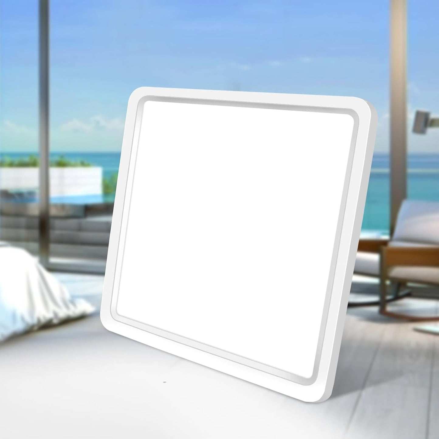 AC 110–130V | 12 Inch 24W Modern Square Ceiling Light – White / Black | 3000K / 4500K / 5000K / 6500K | Flush Mount Ceiling Light for Apartment & Commercial Spaces – Local Stock (US)