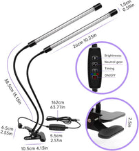 Load image into Gallery viewer, inShareplus LED UV Light Dual Head with USB, 395nm-405nm Dimmable UV Light with Clip, Glow in The Dark, 20W Black Lamp for Party, Stage, UV Glue Curing Resin Paint, Collection, Aquarium