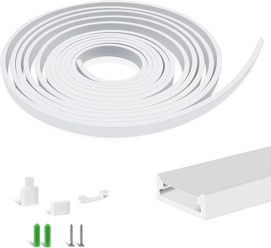 I-SE Series 6×12mm Side Emitting LED Neon Tube Housing | S0612 Waterproof Neon Housing | IP67 Waterproof | 8mm PCB Width | 16.4FT/5M | Interior Shelf Cove Lighting | Local Stock US/UK/DE
