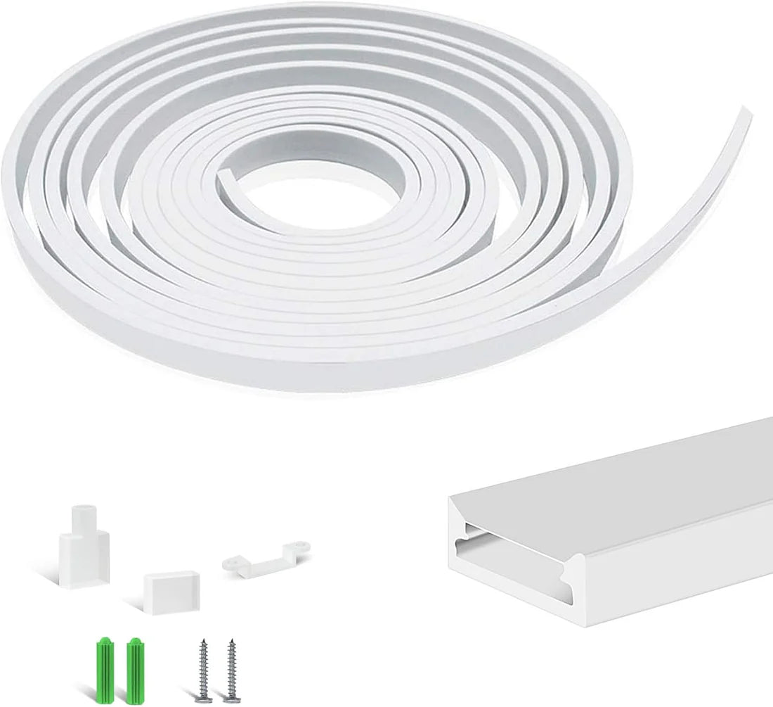 I-TE Series 10×10mm Top Emitting LED Neon Tube Housing | S1010 Soft Neon Tube Housing | IP67 Waterproof | 6mm PCB Width | 16.4FT/5M | Ceiling Accent Lighting | Local Stock US/UK/DE