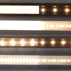 inShareplus 25er-Pack 6,6 Fuß/2 m Spottiness LED-Aluminium-Kanalprofil, schwarze U-förmige LED-Extrusion mit austernweißen Abdeckungs-Endkappen und Montageclips für 3528 2835 5050 Doppelreihen und einzelne LED-Streifen 