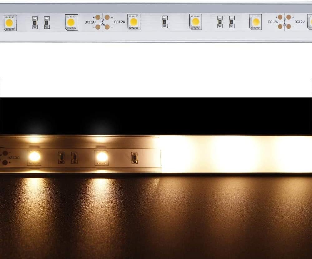 inShareplus 10 Pack, 3.3ft/1 Meter, Silver, LED Aluminum Channel System V Shape with Milk White Cover, End Caps and Mounting Clips, Aluminum Profile for LED Strip Light Installations [Energy Class F]