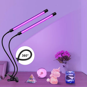inShareplus LED UV Light Dual Head with USB, 395nm-405nm Dimmable UV Light with Clip, Glow in The Dark, 20W Black Lamp for Party, Stage, UV Glue Curing Resin Paint, Collection, Aquarium