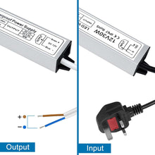 Laden Sie das Bild in den Galerie-Viewer, inShareplus LED Power Supply, 30W IP67 Waterproof Outdoor Driver,AC 110-260V to DC 12V 2.5A Low Voltage Transformer, Adapter with 3-Prong Plug for LED Light, Computer Project, Outdoor Use