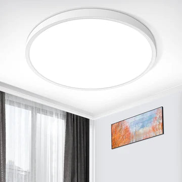inSharepuls LED Flush Mount Ceiling Light Fixture, 5000K Daylight White 24W(240W Equivalent) 12 Inch Flat Modern Ceiling Lighting, 3200LM Ceiling Lamp for Bathroom Porch, Kitchen, Bedroom, Living Room, Hallway