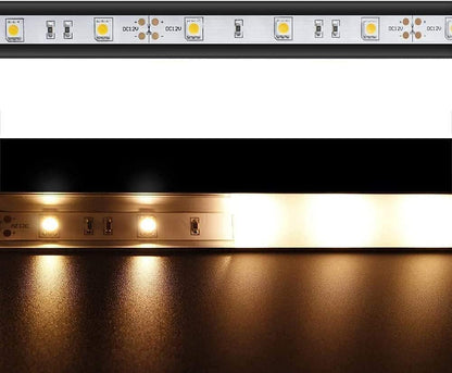 inShareplus LED Aluminum Channel System, 3.3ft/1 Meter, 6 Pack, Black, V Shape with Milk White Cover, End Caps and Mounting Clips, Aluminum Profile for LED Strip Light Installation [Energy Class F]