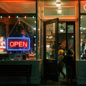 inSharePlus LED Neon Open Sign, 16"x 9" Open Sign for Business, Ultra Bright Lighted Sign Open, Electric Light up Sign for Stores, Restaurants Offices Retail Shops Window Storefronts (Horizontal)…