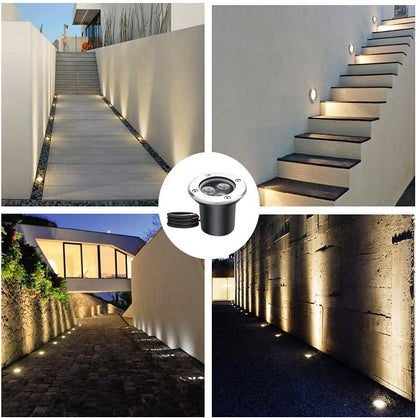 inShareplus 3W LED in Ground Lights, Well Light, Outdoor Landscape Lights, Pathway Lights, Warm White, Waterproof IP67 DC 12V 24V Low Voltage Outdoor Spotlights for Driveway, Deck, Step, Garden Lights (6 Pack) [Energy Class G]