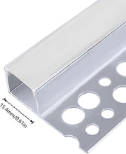 Load image into Gallery viewer, inShareplus Plaster-in LED Profile, 3.3ft/1M 6-Pack LED Aluminium Channel with Milky Diffuser, Trimless Recessed Single-Sided LED Strip Diffuser for Under Cabinet, Wall, Ceiling and Corners of Walls [Energy Class F]