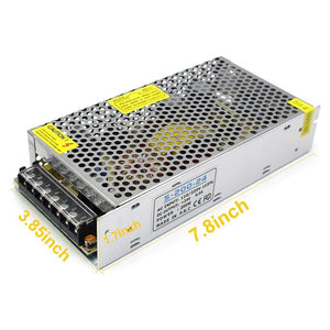 inShareplus 24 V Power Supply 8.5 A 200 W, DC Universal Regulated Switching Power Supply, Transformer 230 V to 24 V LED Driver, Transformer, Adapter for LED Strip Light, 3D Printer, Computer Project,