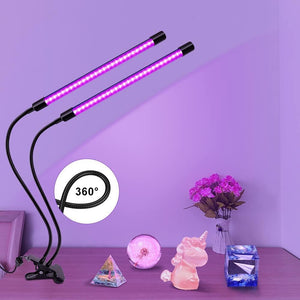 inShareplus LED UV Lamp Dual Head, 20W Light with Clip, Glow in The Dark, 395nm-405nm Black Light for Party, Stage, Paint, Collection, Cure 3D Printer Resin [Energy Class F]